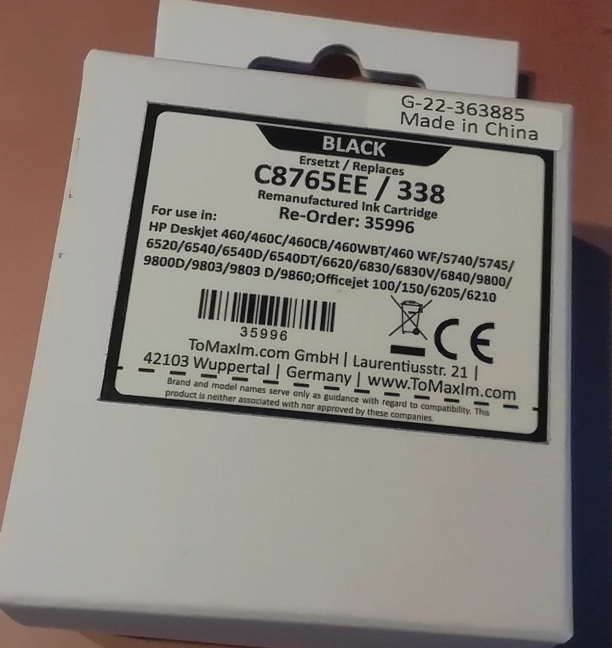 Hewlett Packard Cartucce per stampanti & toner: Tintenpatrone schwarz 338 – Nuovo e nell'imballaggio originale da Unterseen venduto da Stedtli