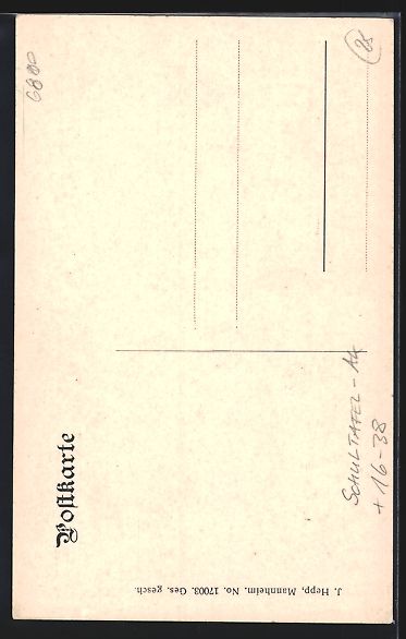 Cartoline postali: Schultafel-AK Mannheim, Kurfürst Friedr – Usato da Berlin venduto da bartko-reher 1
