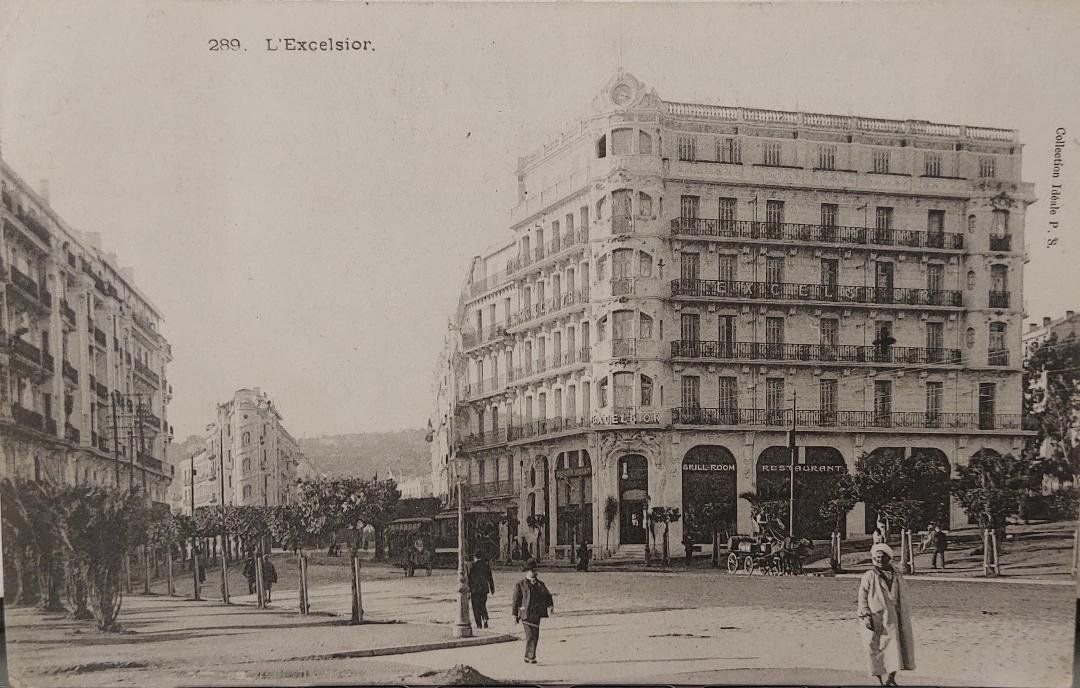 Cartoline postali: ALGER - Hôtel L'Excelsior - 1906 – Usato da Delémont venduto da Domdom1