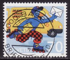 SBK-Nr. 913 (Globi bei der Post 1997) gestempelt