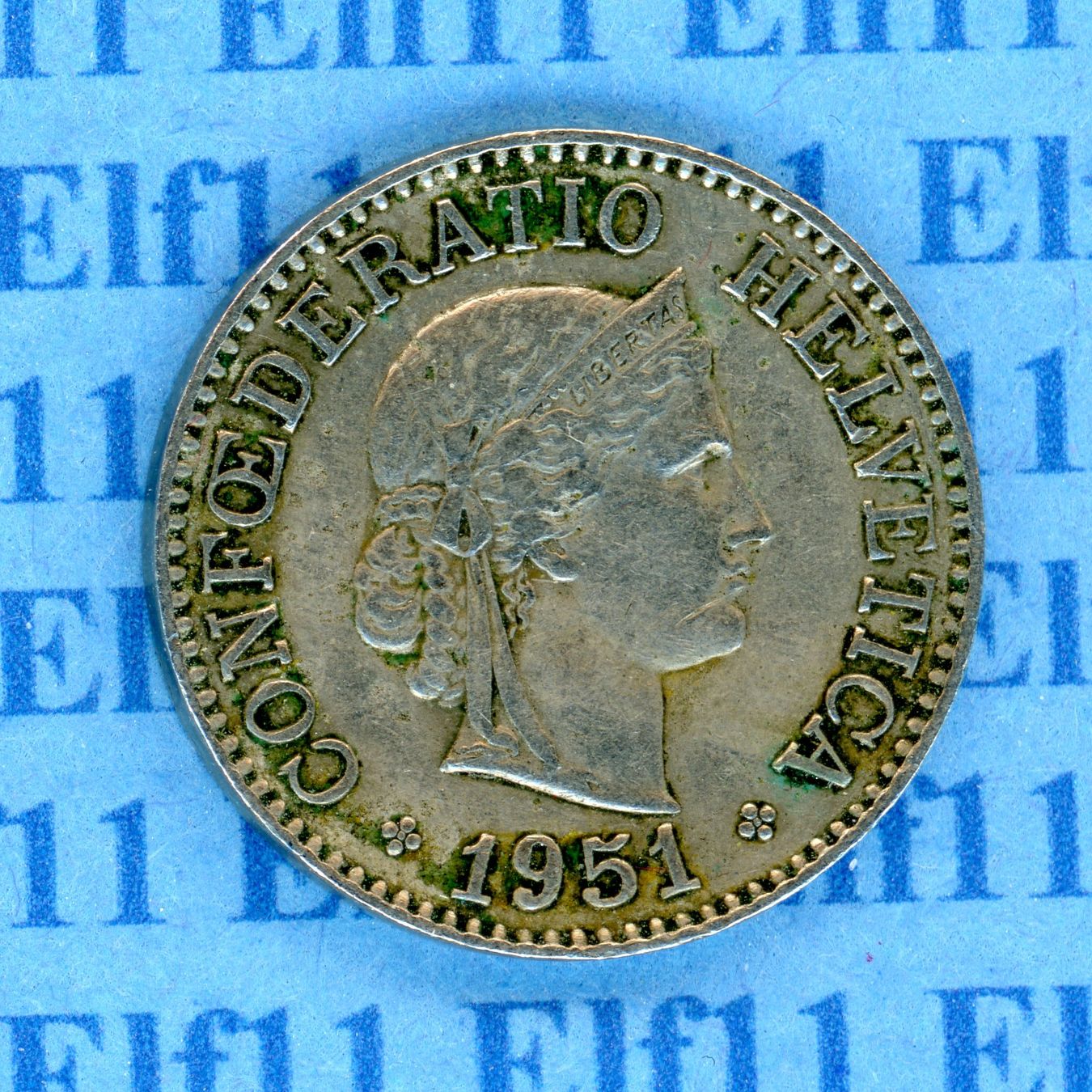 Tutti le monete: CHF___0.10 1951 -vz 10 Rappen – Usato da Widnau venduto da Elf11