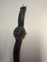 CLUSE Armbanduhr  Schwarz/Gold  Lederarmband
