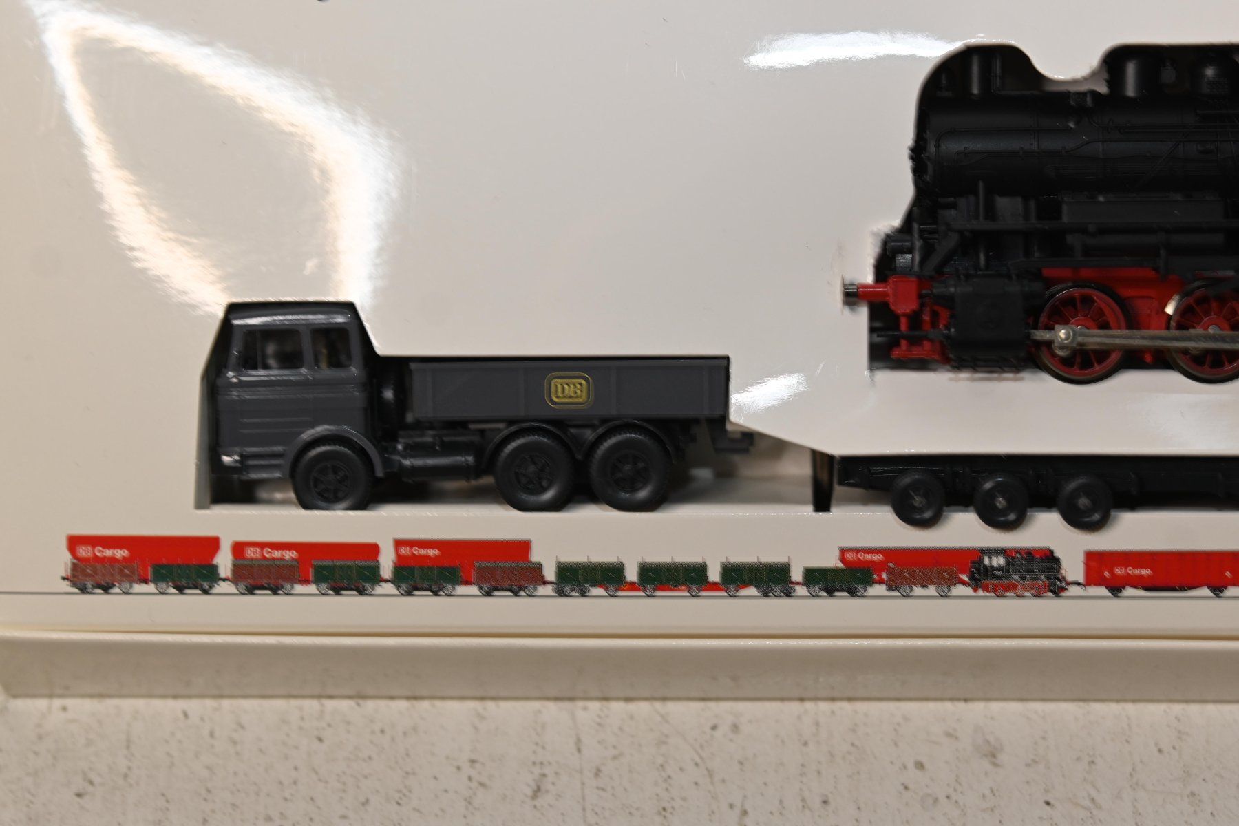 Fleischmann Modellini di ferrovie: DB Set Fleischmann HO/DC mit OVP , Lok ist ein Dummy mit OVP – Usato da Laupen ZH venduto da Zmoewe 2