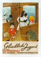 GLUECKLICHE JUGEND SBB REISEN 1944 Original Plakat