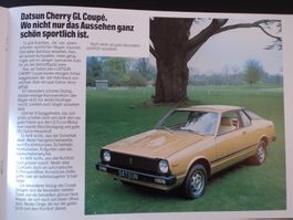 Prospekt Datsun Cherry 1979 Coupé Hatchback Kombi