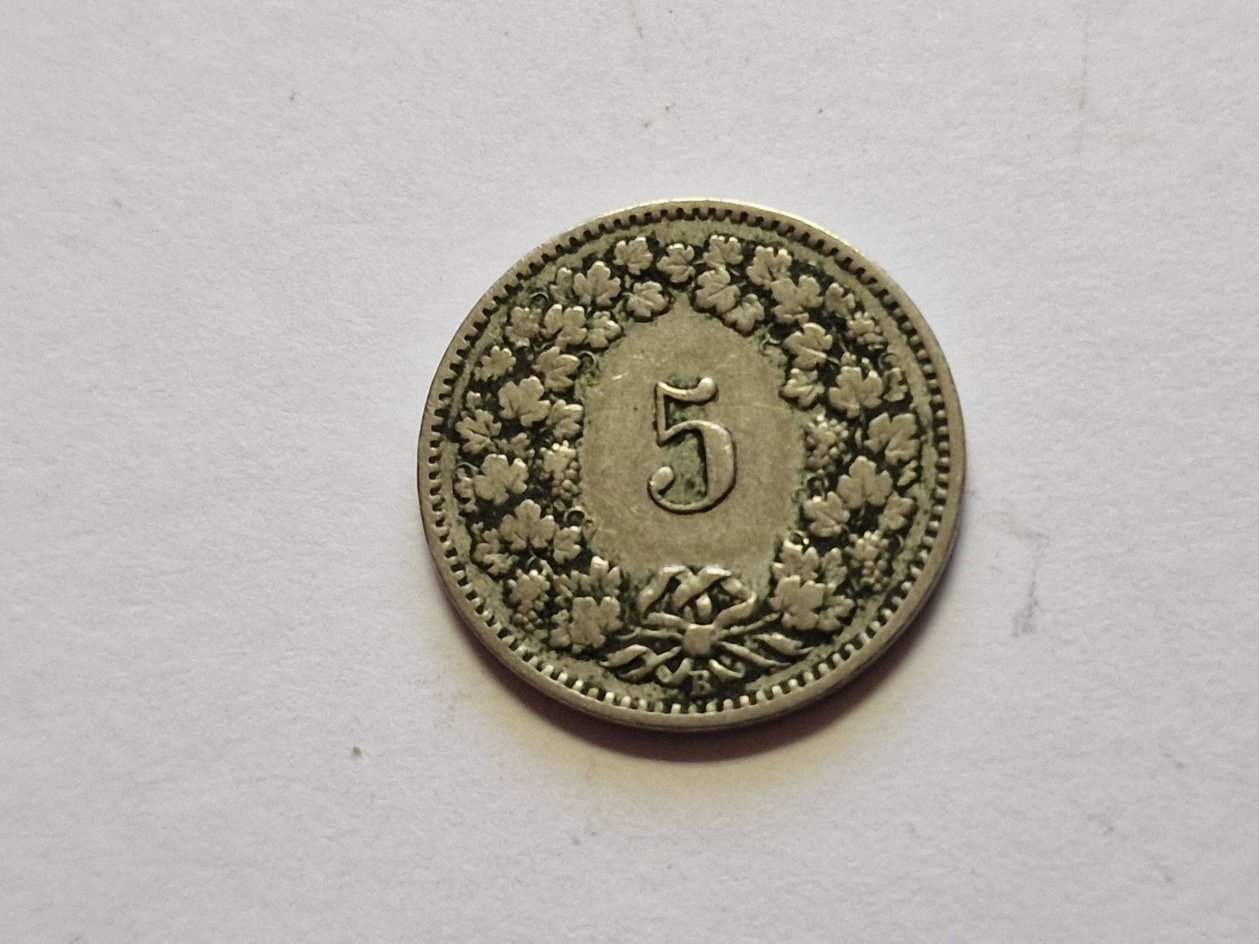 Tutti le monete: 5- Rappen 1920 selten. – Usato da Zürich venduto da Moreira01 2