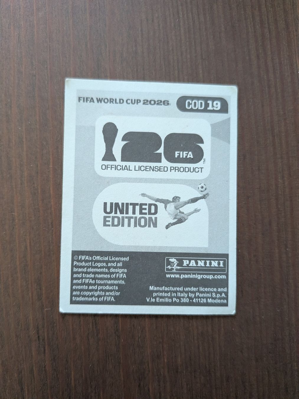 Panini Sammelbilder & Trading cards: Panini Bild COD 19 – Gebraucht aus Eschenbach SG von SanFranciscoCalifornia 1