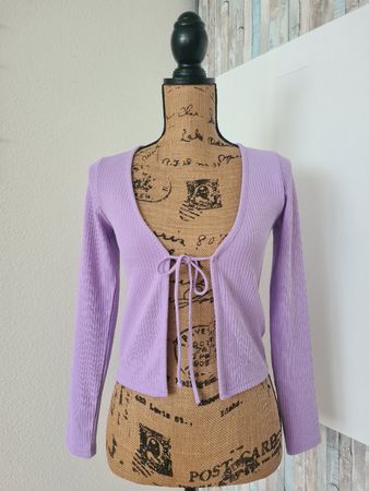H&M Cardigan Lila, Grösse XS, Strickjacke Frühling