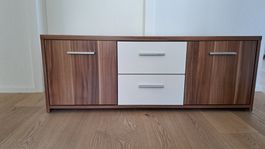 Mini-Lowboard in Nussbaum-Optik