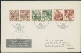 1948 - Landschaftsbilder - Kehrdrucke - FDC ET - deutsch
