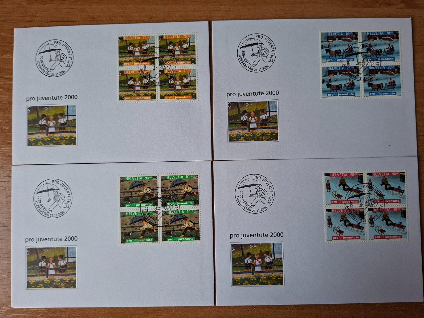 Alle Briefmarken: FJ2000 - FDC Pro Juventute 2000 B4 – Gebraucht aus Trélex von Phil_Albert