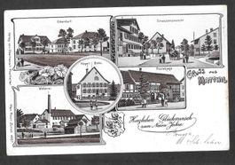 Mattwil braune Lithografie 5 Bilder Postablage Oberdorf etc.