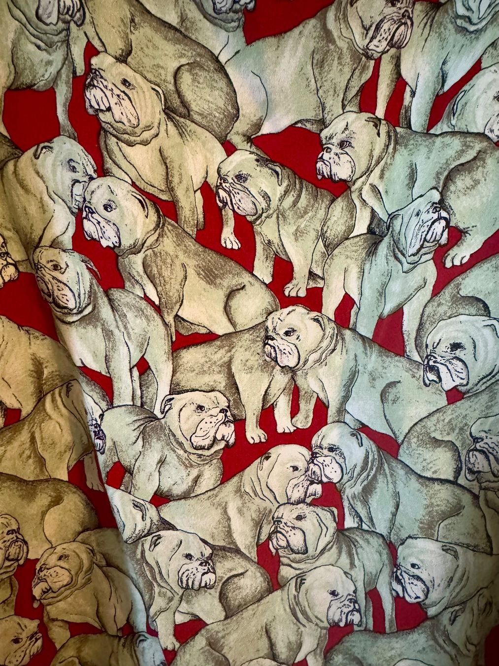 Camicette: Seidenbluse von Berner Designerin Li Trieb Hunde / Mops – Nuovo (secondo la descrizione) da Bern venduto da Tar_z9zd 1