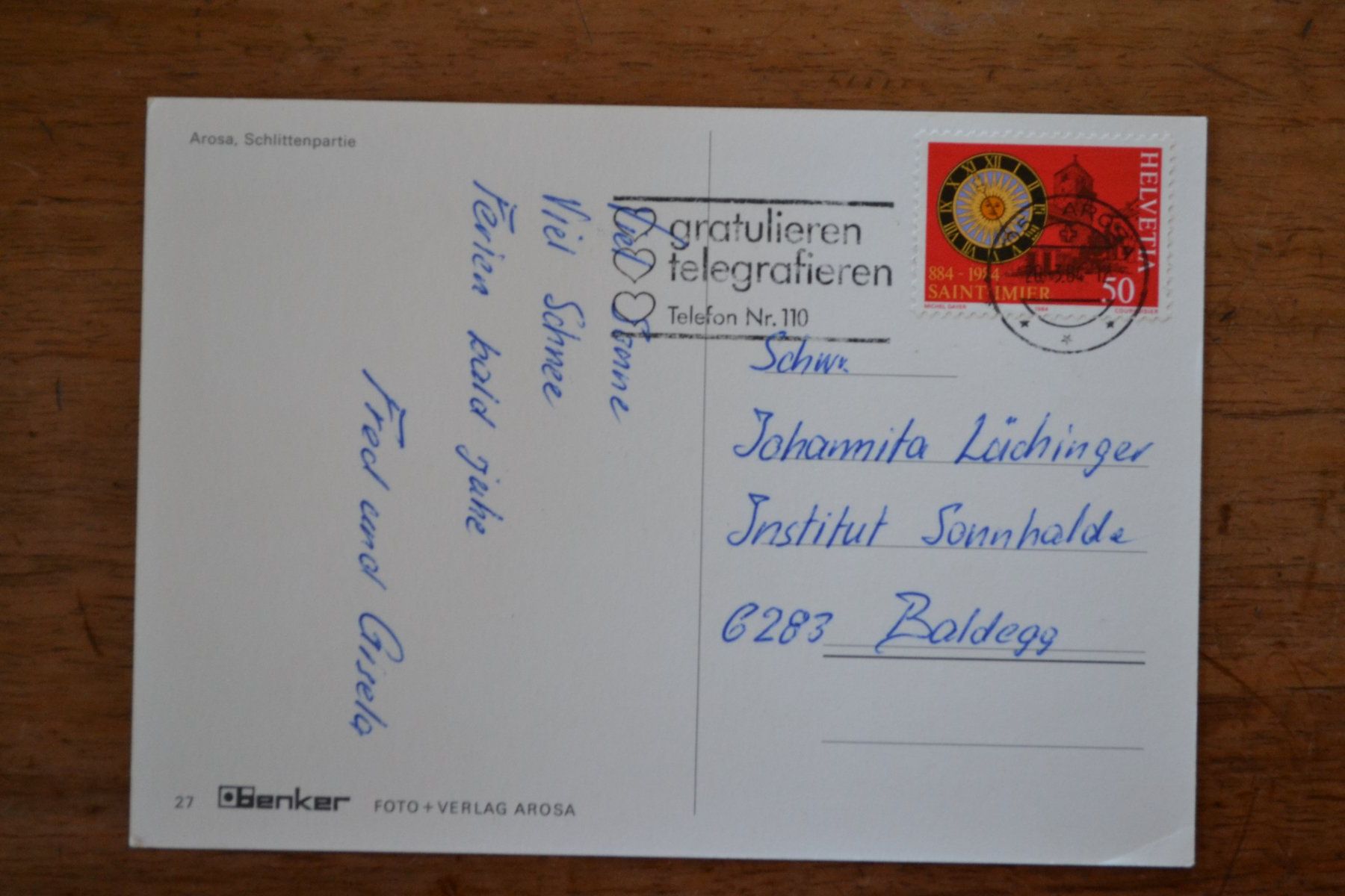 Cartoline postali: AK Arosa GR Schlittenpartie – Usato da Beinwil am See venduto da kajak55 1