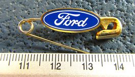 FORD AUTO LOGO SICHERHEITSNADEL GOLDIG VINTAGE OLDI