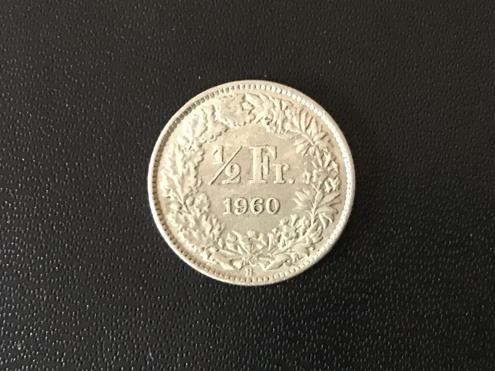 Alle Münzen: Silber 1/2 Franken 1960 – Gebraucht aus Urtenen-Schönbühl von banknote08