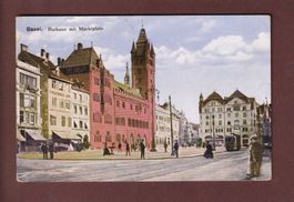BASEL - Rathaus - Marktplatz - 1919