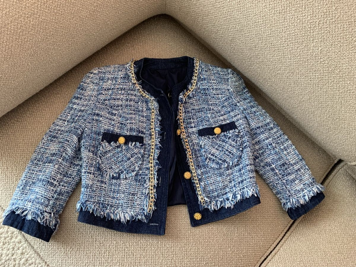 Jacken: Veste en tweed et denim taille S – Neu (gemäss Beschreibung) aus Gland von TallyEva 1