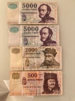 Ungarn Banknoten 5000 2000 500 Forint Konvolut
