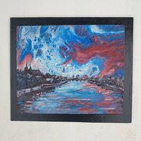 Basel in Blue & Red 25 x 21 cm