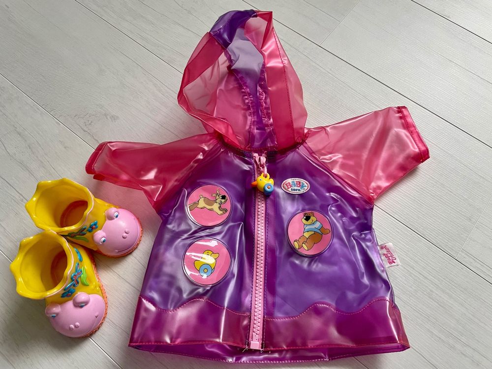 Bigjigs Toys Puppen Regenmantel Pink – Für 28 Cm Puppen, Regenfester Style Für Rollenspiele Ab 2 Jahren
