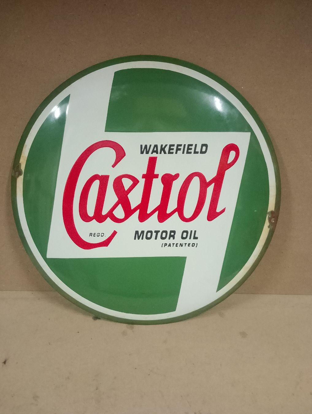 Castrol Insegne: Emaille Schild Castrol ca 40.5 cm – Usato da Safenwil venduto da dodgewc12