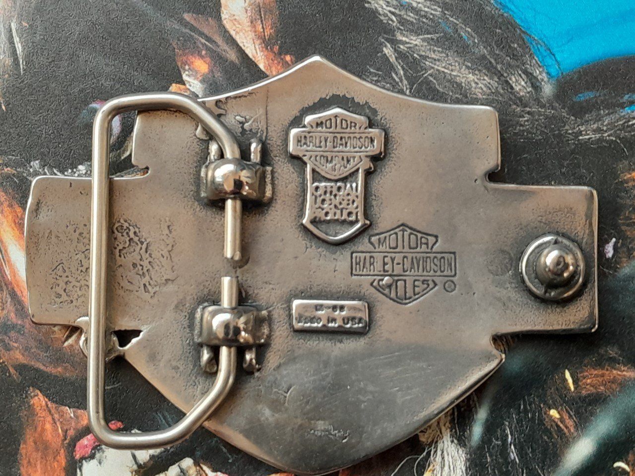 Harley-Davidson Fibbie per cinture: Boucle ceinture Logo Harley Davidson J162 – Nuovo e nell'imballaggio originale da Allens venduto da MADE.IN.ROCK.N.ROLL 2