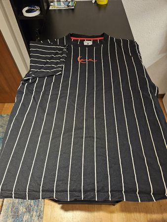 Karl Kani T-Shirt Gr. L/Schwarz gestreift