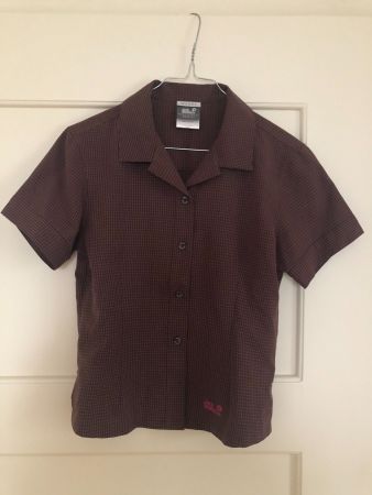 Jack Wolfskin Funktionshemd Violett Kariert – Gr. S – Top!