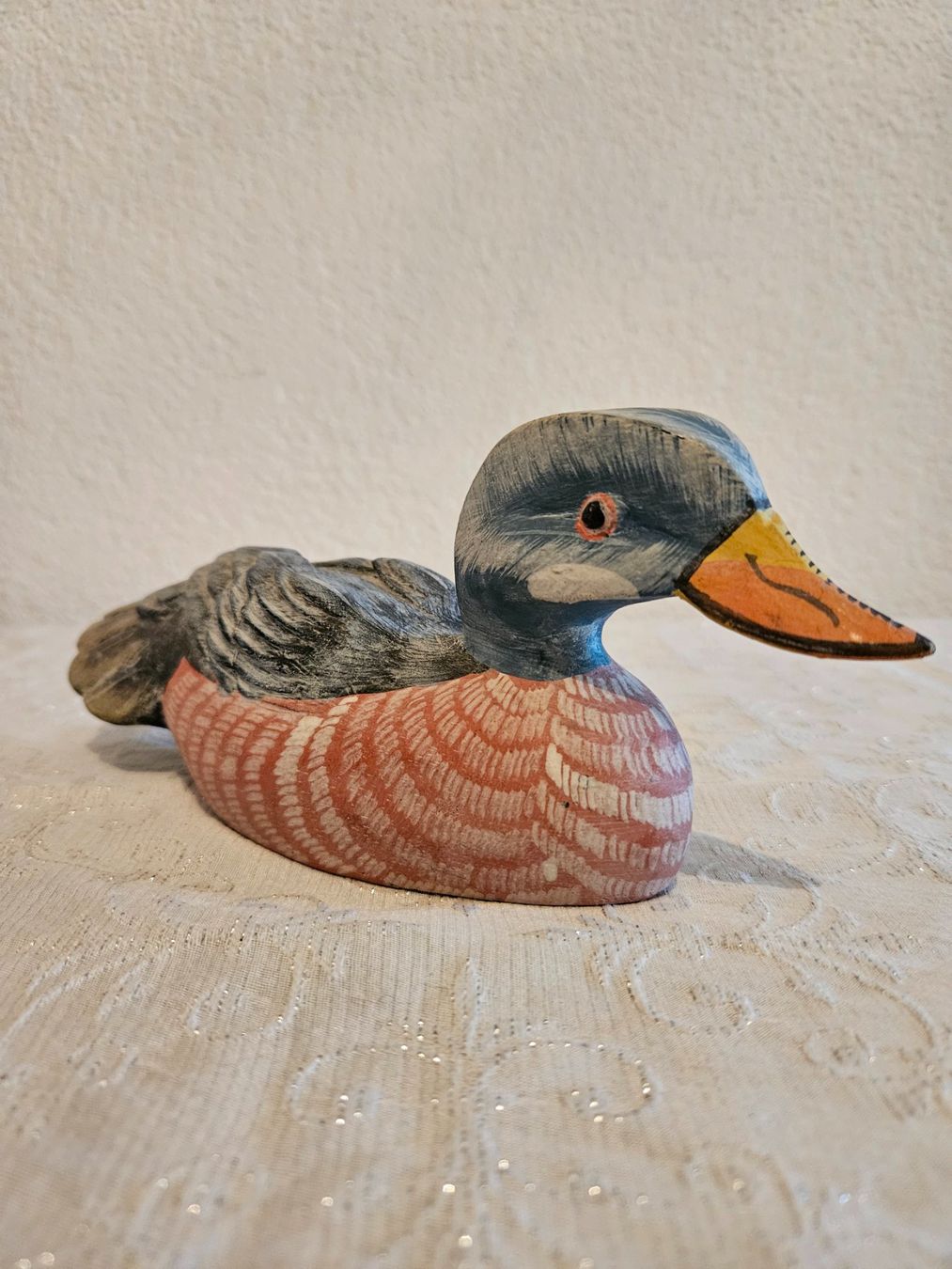Figuren: Holzente, dekorative Vintage-Schnitzarbeit – Gebraucht aus Wittenbach von anzo4 3