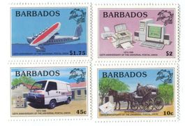 Briefmarken "Weltpostverein". Barbados.
