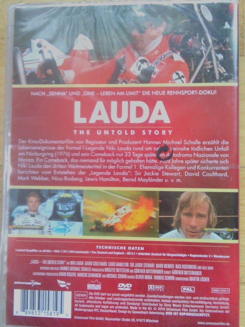 Tutti i DVDs: Lauda - The Untold Story (DE/EN) – Nuovo e nell'imballaggio originale da St.Galllen venduto da elkaphone 3