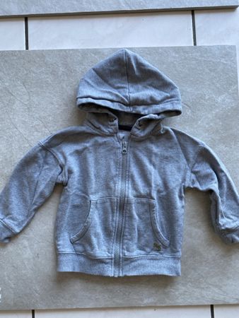 Kinder Kapuzenjacke Naturaline grau Baumwolle Grösse 92