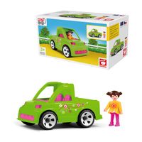 Spielzeugauto Pickup mit Gärtnerin