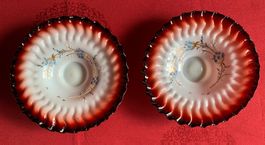 Assiette plissée émaillée ancienne une paire plus que 💯 ans
