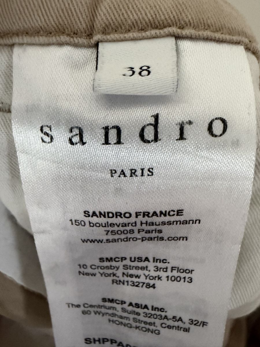 Sandro Pantaloni: Pantaloni Sandro Beige Taglia 38 Usati – Difettoso da Lugano venduto da can_xdd8 7