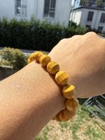 Facettiertes Mookait Armband – Elastischer Edelstein-Schmuck