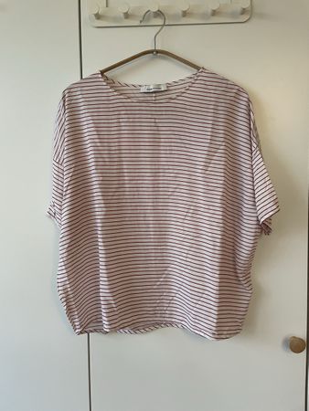 Samsøe & Samsøe Bluse gestreift Gr. XS– Viskose, rot/weiss