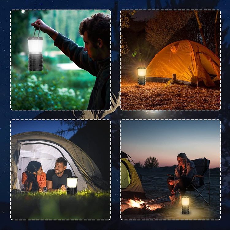 OLYCISM LED Campinglampe Mit 10000 MAh Powerbank – Faltbar, Wasserdicht, Dimmbar & Mit SOS-Funktion