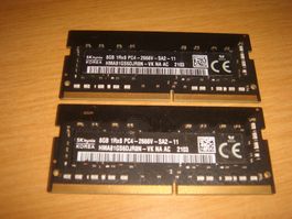 2 stück 8gb ddr4 2666 RAM für Laptop.