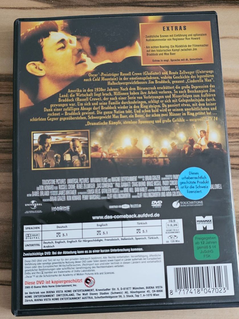 Tutti i DVDs: CINDERELLA MAN (DAS COMEBACK) DVD – Usato da Geuensee venduto da jes_9xyk 1