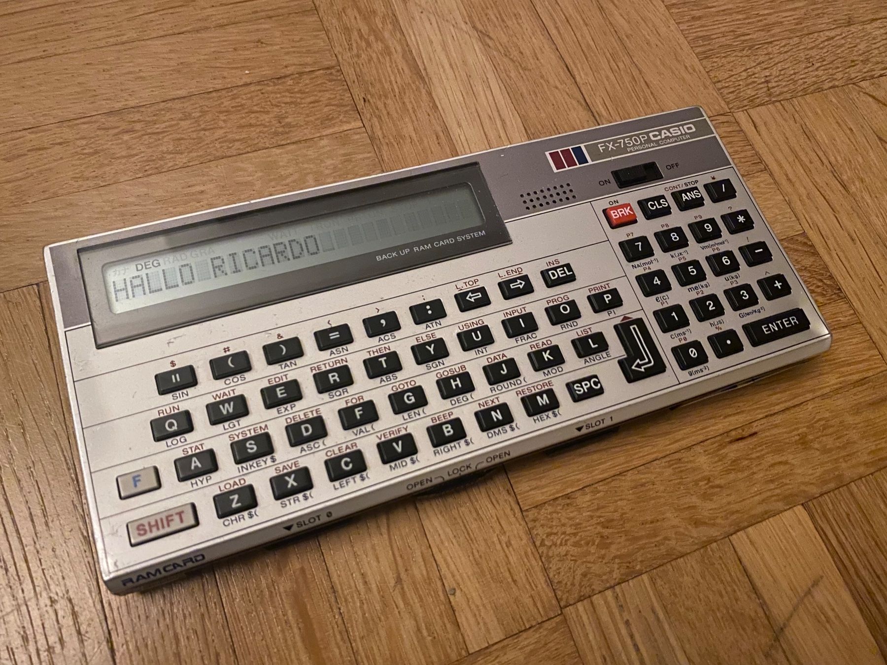 Casio Taschenrechner: Casio FX-750P Personal Computer aus 1984 – Gebraucht aus Adliswil von