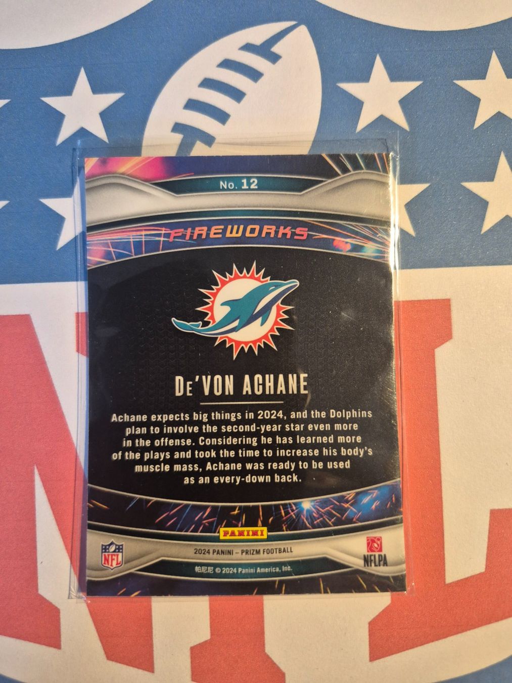 Panini Carte collezionabili: NFL De Von Achane Miami Dolphins – Usato da Treiten venduto da Sauber73 1