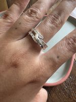 Versilberter Ring 925 mit Zirkonia Steinen in gutem Zustand