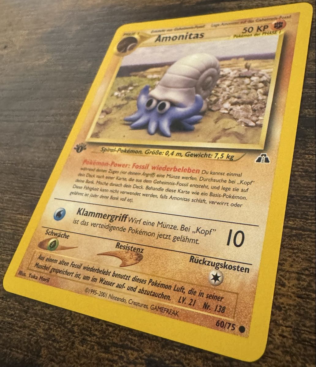 Pokémon Carte collezionabili: Amonitas 1st Edition 60 - DE – Usato da Zürich venduto da LJF 2