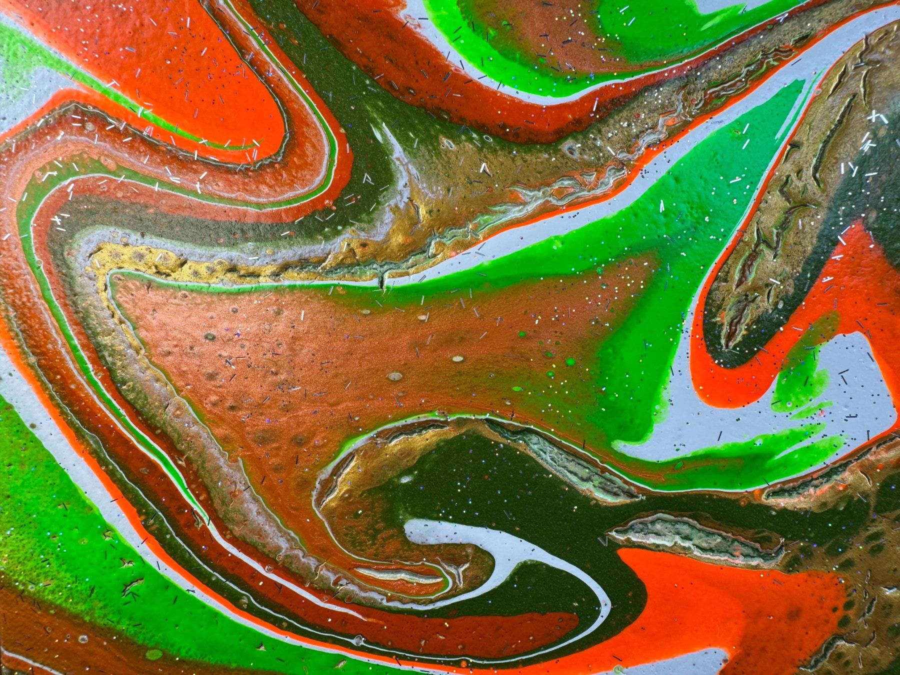 Dipinti: Acryl-Flüssigmalerei, quadratisch – Usato da Schlieren venduto da MayaSheng1983 1