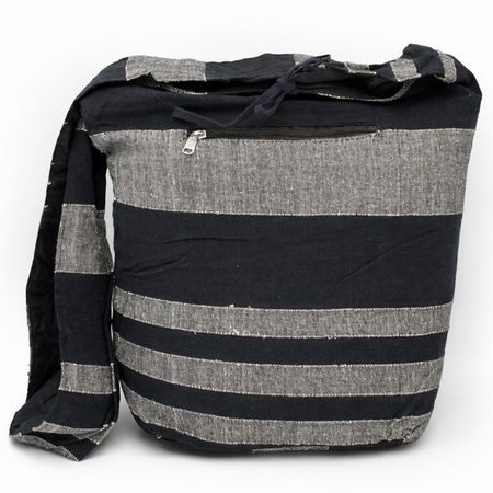 Umhängetasche Beutel Tasche Schultertasche Goa Schwarz