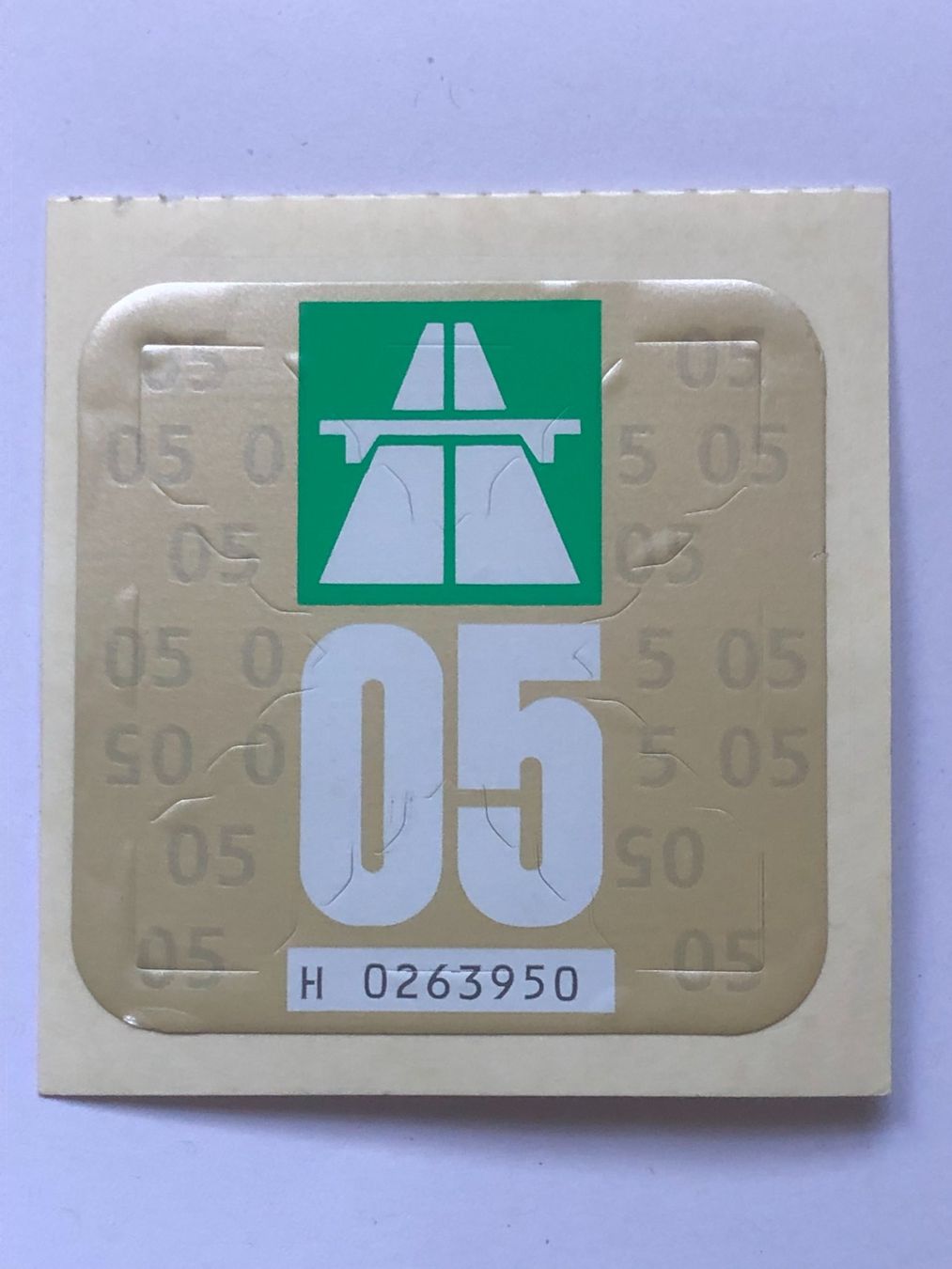 Autobahnvignetten: Autobahnvignette 2005 – Gebraucht aus Ganterschwil von ganterb