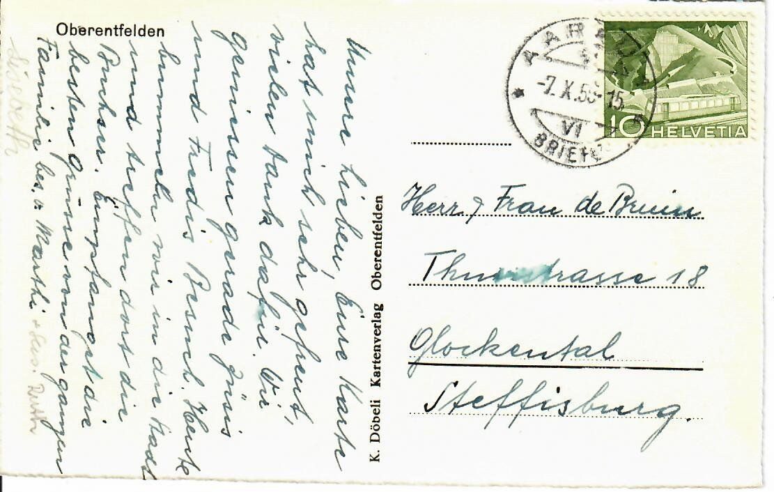 Cartoline postali: Oberentfelden – Usato da Hochdorf venduto da Ziegel-16 1