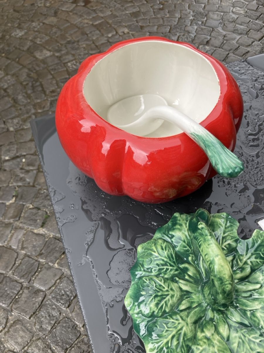 Piatti di portata: Soupière originale barbotine tomate. Italy – Usato da La Neuveville venduto da Canelle4 2